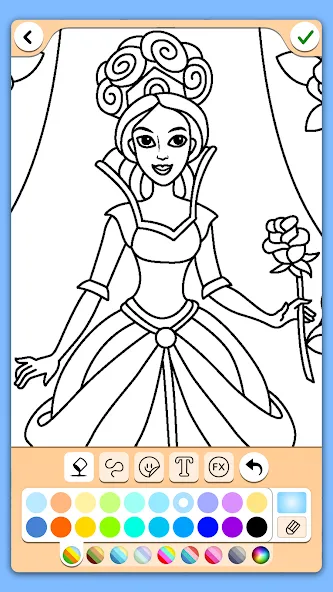 Скачать Coloring for girls and women — Модификация Все разблокировано — скриншот 4