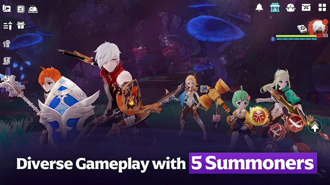 Summoners War: Chronicles на Андроид — Мод Бессмертие и Бесконечные кристаллы — скриншот 2 Summoners War: Chronicles на Андроид — Мод Бессмертие и Бесконечные кристаллы — скриншот 2