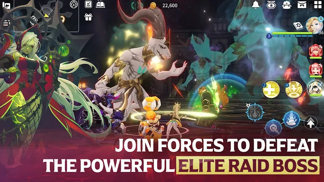 Summoners War: Chronicles на Андроид — Мод Бессмертие и Бесконечные кристаллы — скриншот 5