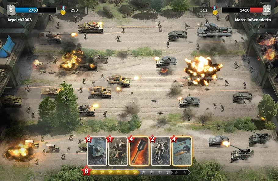 Trench Assault MOD — Много денег на Андроид — скриншот 1