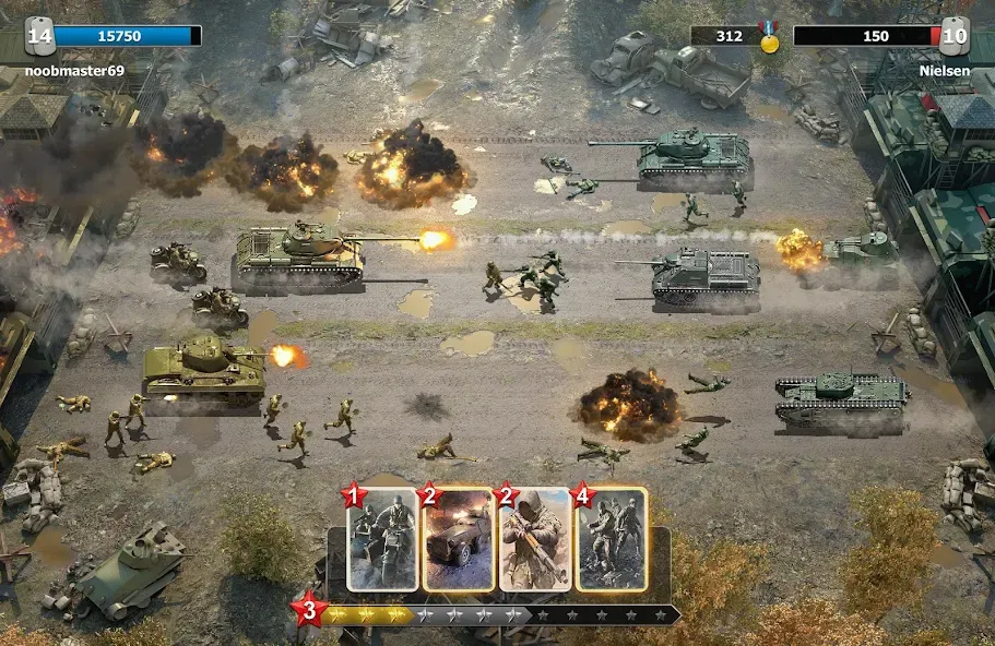 Trench Assault MOD — Много денег на Андроид — скриншот 2