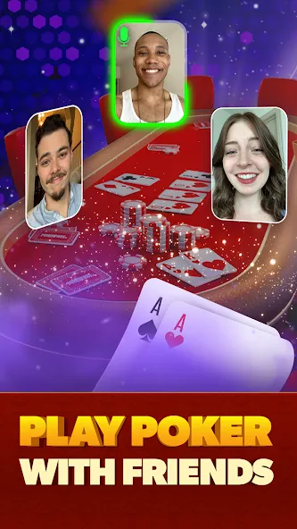 Скачать Poker Face: Texas Holdem Poker MOD APK — Много фишек — скриншот 1