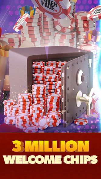 Скачать Poker Face: Texas Holdem Poker MOD APK — Много фишек — скриншот 2