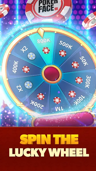 Скачать Poker Face: Texas Holdem Poker MOD APK — Много фишек — скриншот 3