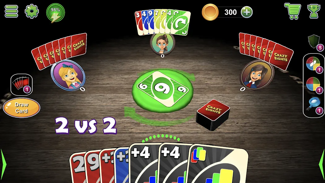 Crazy Eights 3D MOD — Много денег на Андроид — скриншот 4