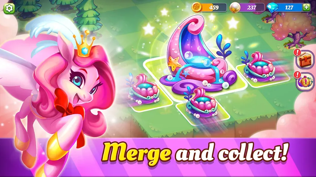 Скачать взлом Wonder Merge - Match 3 Puzzle на Андроид — Много кристаллов — скриншот 1
