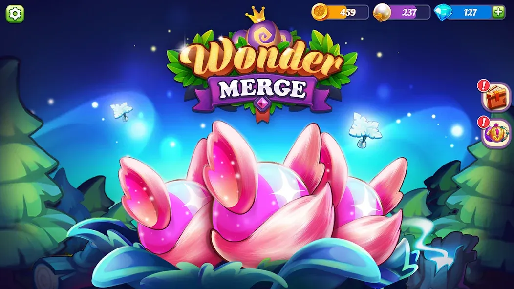 Скачать взлом Wonder Merge - Match 3 Puzzle на Андроид — Много кристаллов — скриншот 3