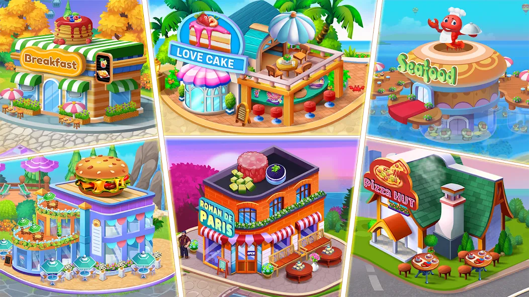 Food Voyage: Fun Cooking Games (Мод Много денег и бесконечные жизни) — скриншот 1
