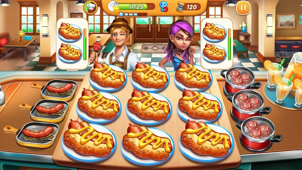Cooking City - Cooking Games Mod APK Много денег и кристаллов — Скачать на Андроид — скриншот 4