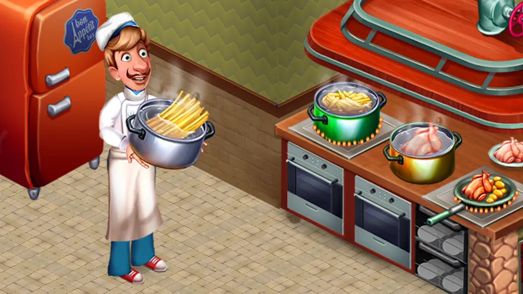 Cooking Team: Restaurant Games — Много денег и бесконечные кристаллы — скриншот 2