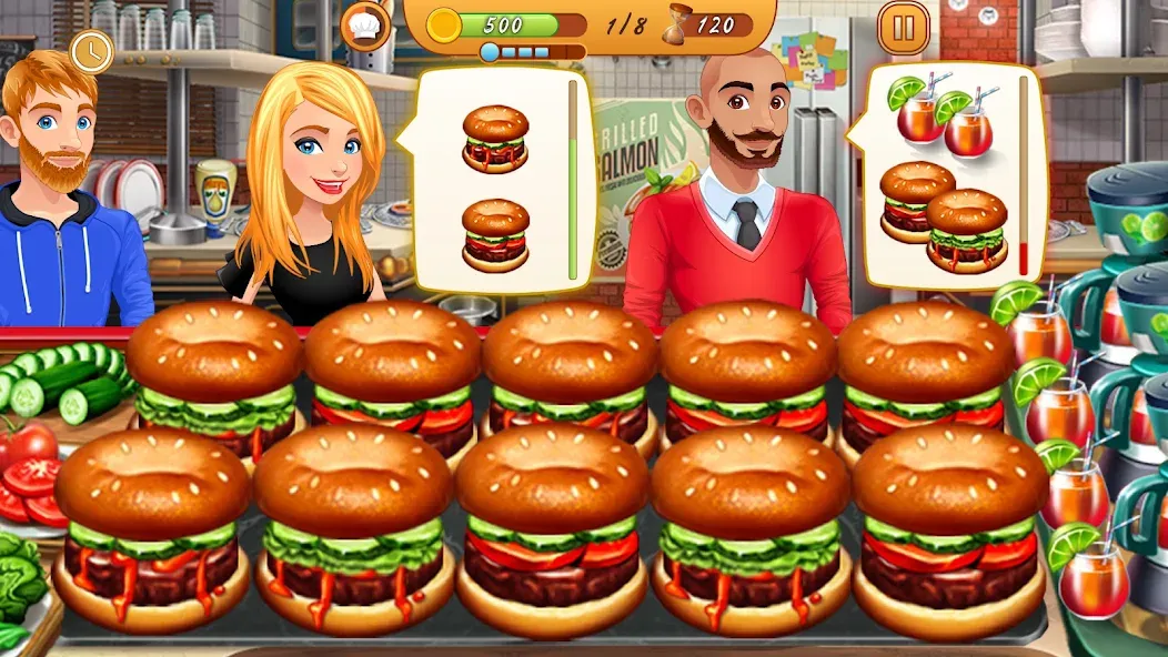 Cooking Team: Restaurant Games — Много денег и бесконечные кристаллы — скриншот 4