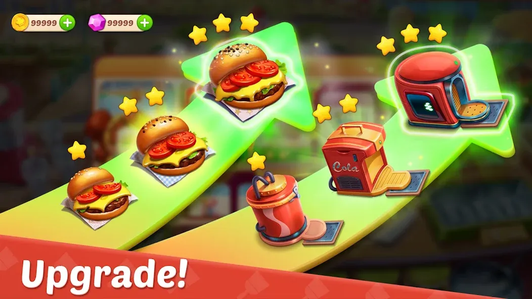 Cooking Town - Restaurant Game (Мод Много денег и бесконечные жизни) — скриншот 3