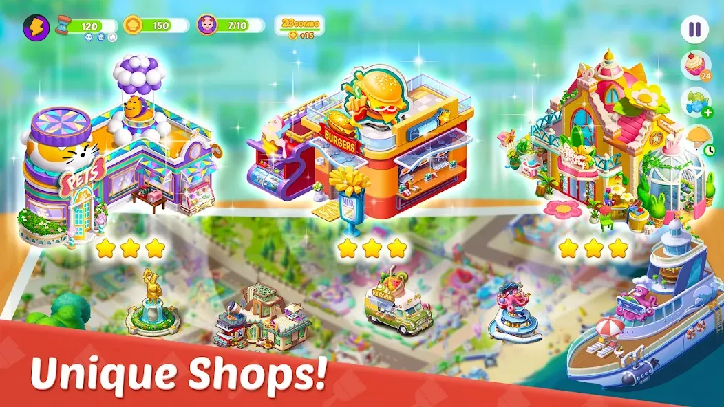 Cooking Town - Restaurant Game (Мод Много денег и бесконечные жизни) — скриншот 5