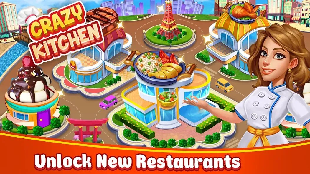 Food Game Crazy Super Chef на Андроид — Много денег — скриншот 1