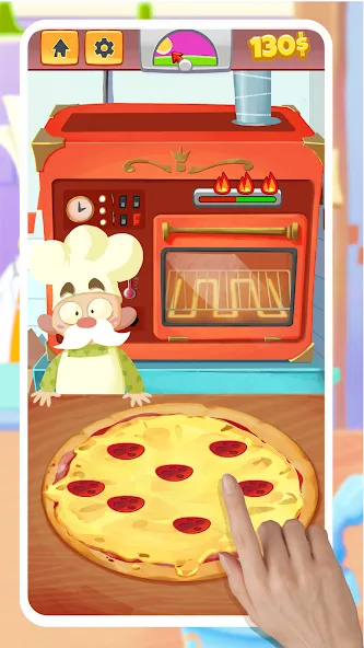 Скачать Pizza Maker - Cooking Games (Мод: Много денег) на Андроид — скриншот 1