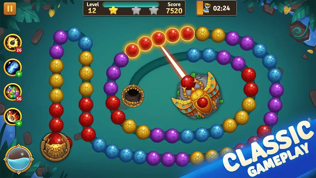 Скачать Jungle Marble Blast на телефон — Много денег — скриншот 1