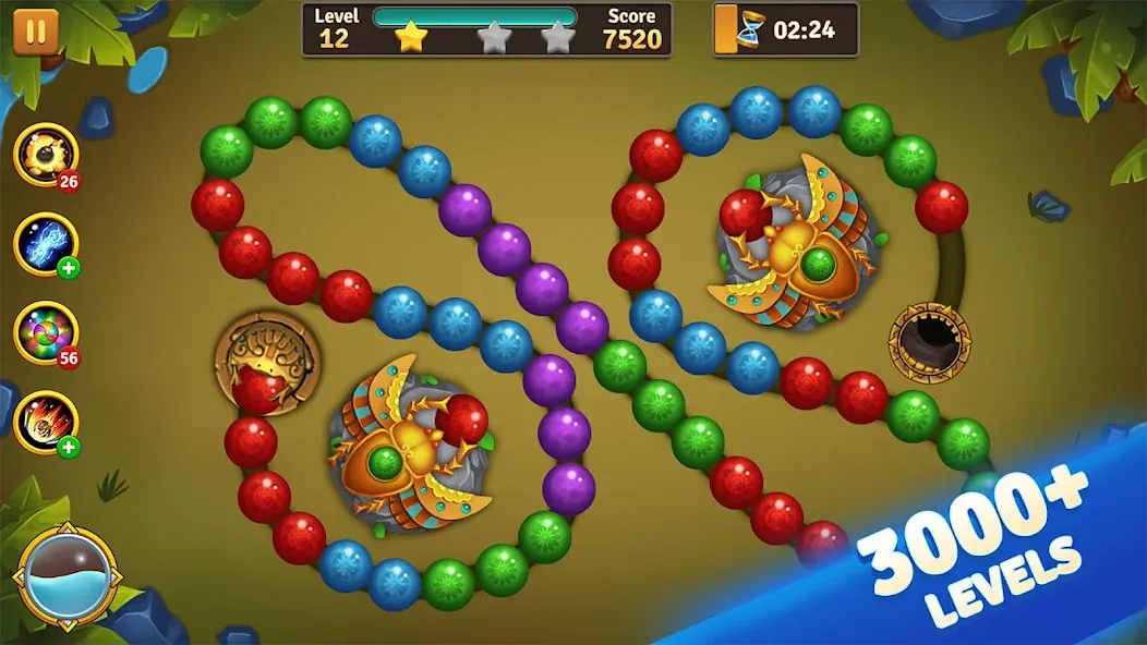 Скачать Jungle Marble Blast на телефон — Много денег — скриншот 3