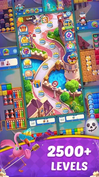 Cube Blast Journey: Toon & Toy MOD APK на Android — Много денег — скриншот 5