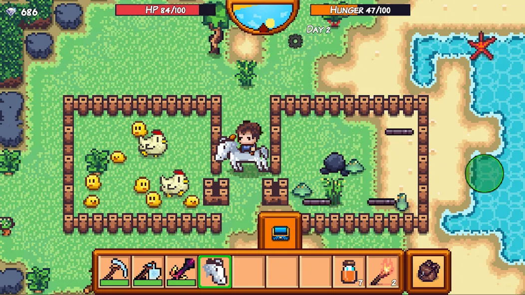 Pixel Survival Game 3 MOD — Много денег и ресурсов на Андроид — скриншот 3