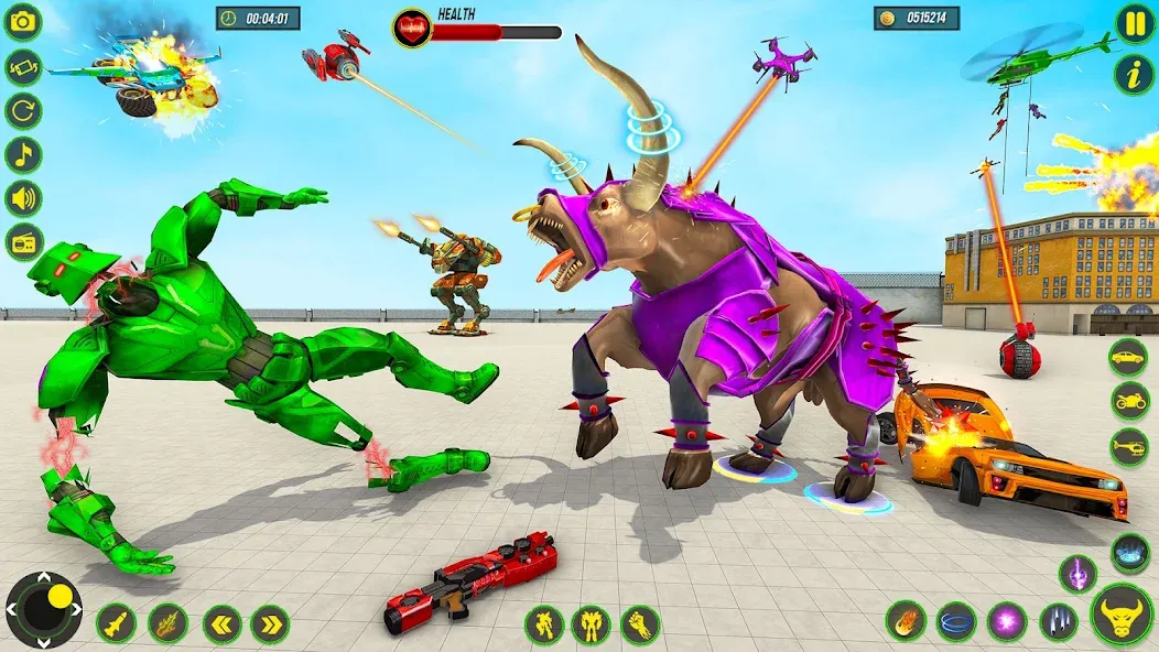 Скачать взломанную Bull Robot Car Game:Robot Game — Много денег — скриншот 3 Скачать взломанную Bull Robot Car Game:Robot Game — Много денег — скриншот 3