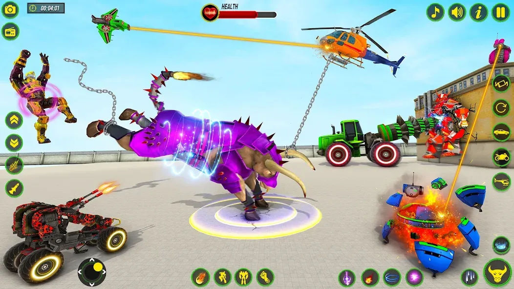 Скачать взломанную Bull Robot Car Game:Robot Game — Много денег — скриншот 4 Скачать взломанную Bull Robot Car Game:Robot Game — Много денег — скриншот 4