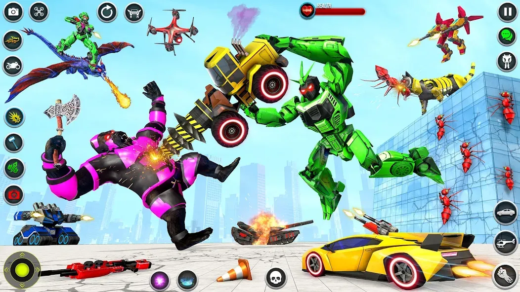 Dino Robot - Car Robot Games — Много денег и все открыто — скриншот 4