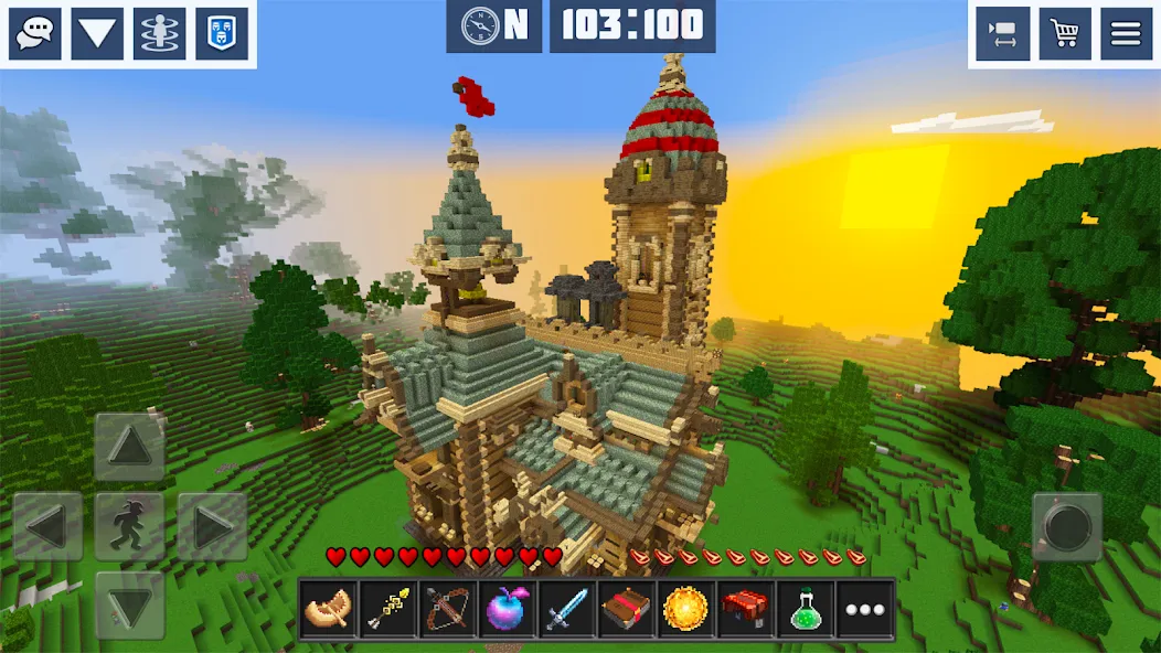 Block Craft World:Planet Craft MOD APK на Android — Много денег и ресурсов — скриншот 5