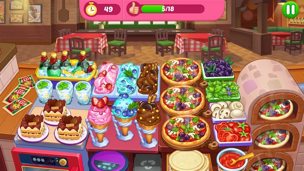 Скачать Crazy Cooking Diner: Chef Game — Много денег и алмазов — скриншот 2
