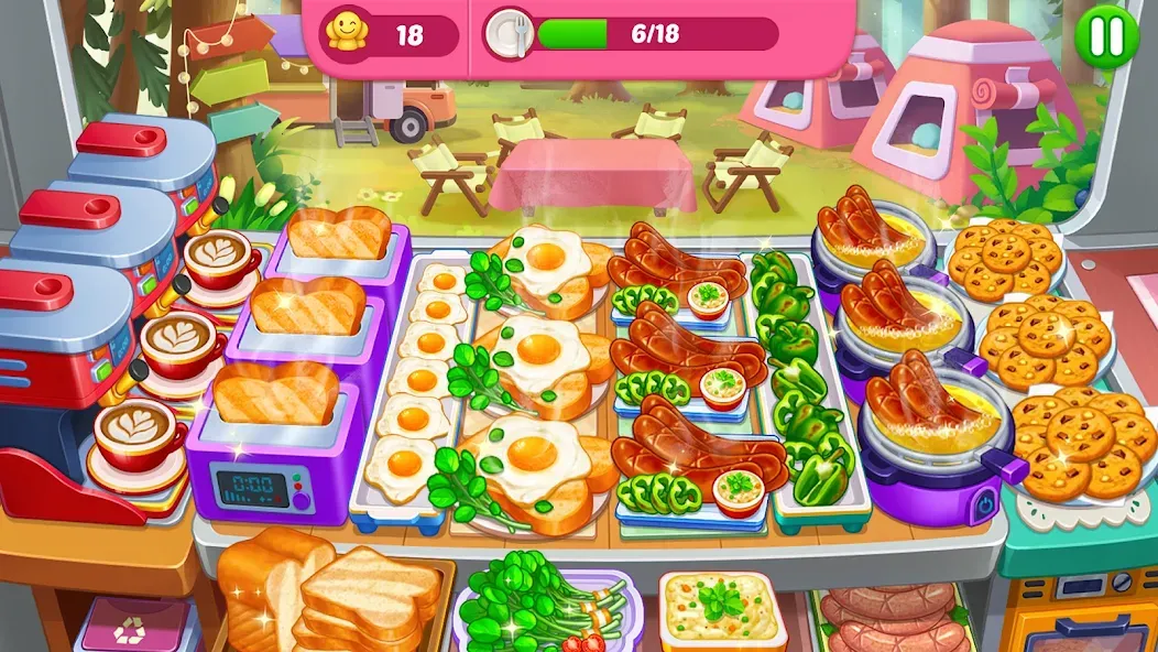 Скачать Crazy Cooking Diner: Chef Game — Много денег и алмазов — скриншот 3