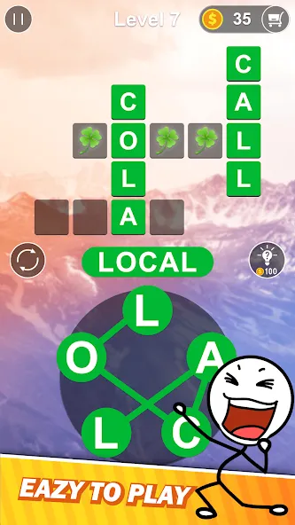 Word Connect - Word Search MOD APK — Много денег и подсказок — скриншот 5