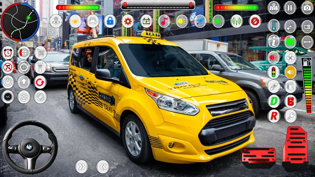 US Taxi Game 2023-Taxi Driver (Мод Много денег) — скриншот 3