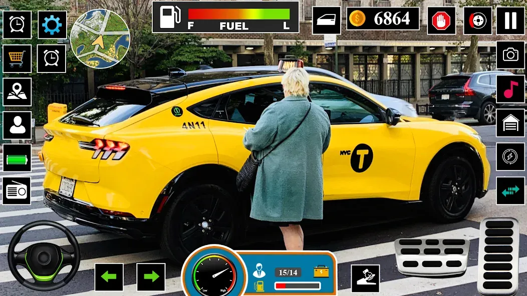 US Taxi Game 2023-Taxi Driver (Мод Много денег) — скриншот 4