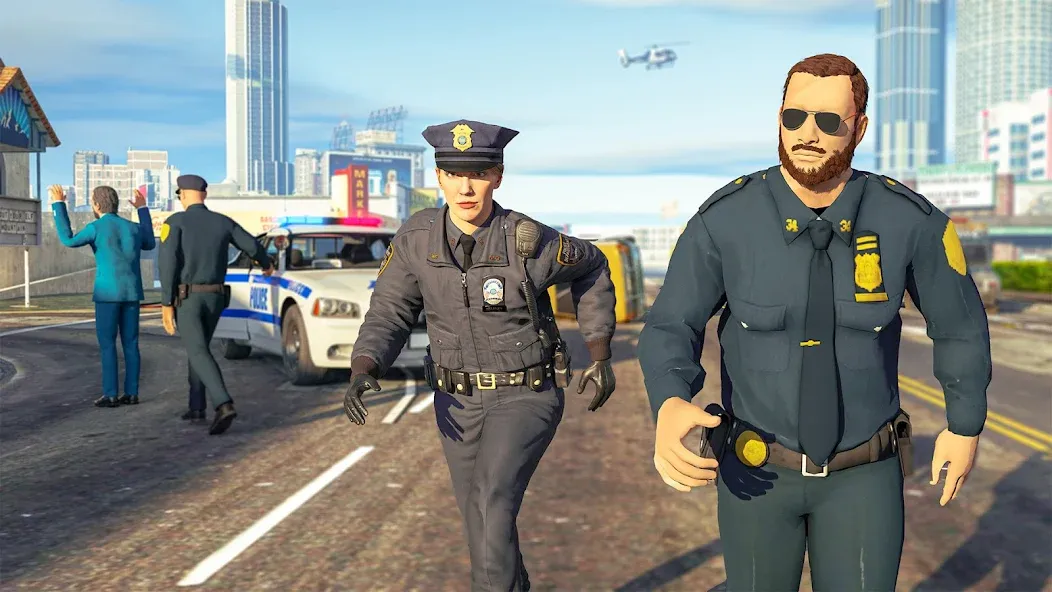 Police Simulator Job Cop Game MOD APK — Много денег — скриншот 5