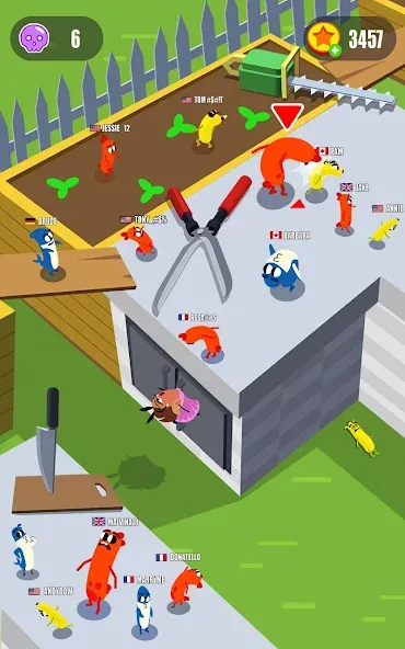 Sausage Wars.io Mod APK Меню модом — Скачать на Андроид — скриншот 3
