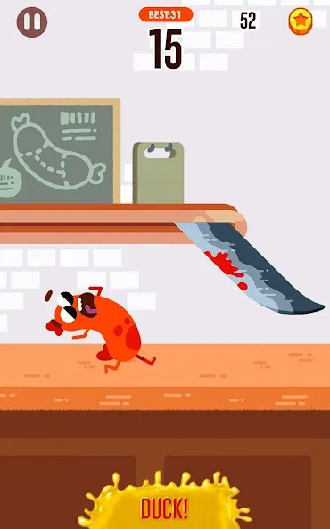 Скачать взломанную Run Sausage Run! — Много денег и бессмертие — скриншот 1 Скачать взломанную Run Sausage Run! — Много денег и бессмертие — скриншот 1