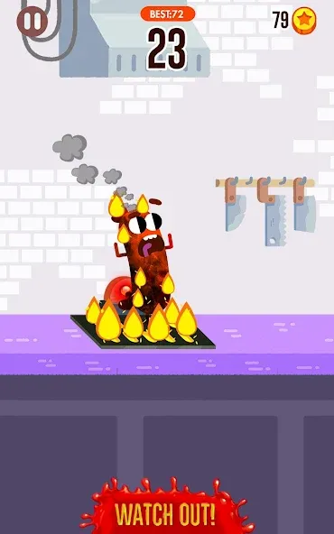 Скачать взломанную Run Sausage Run! — Много денег и бессмертие — скриншот 2 Скачать взломанную Run Sausage Run! — Много денег и бессмертие — скриншот 2