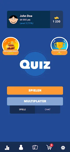 Super Quiz - Wissens Deutsch — Мод: Все уровни открыты и без рекламы — скриншот 1