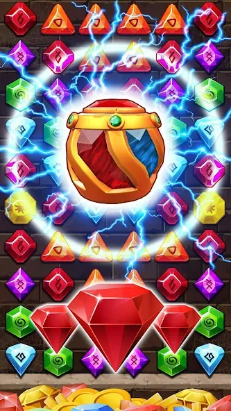 Скачать Jewel Ancient Pyramid Treasure на телефон — Много денег и бесконечные ходы — скриншот 1