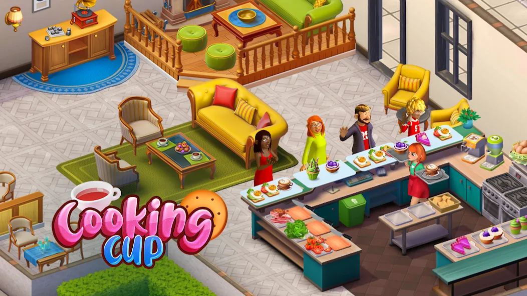 Cooking Cup: Fun Cafe Games MOD APK на Android — Много денег и без рекламы — скриншот 1