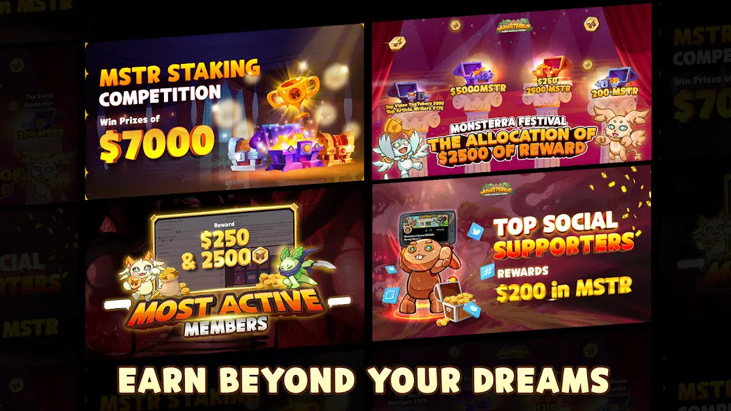 Взлом Monsterra: Crypto & NFT Game — Много денег — скриншот 2