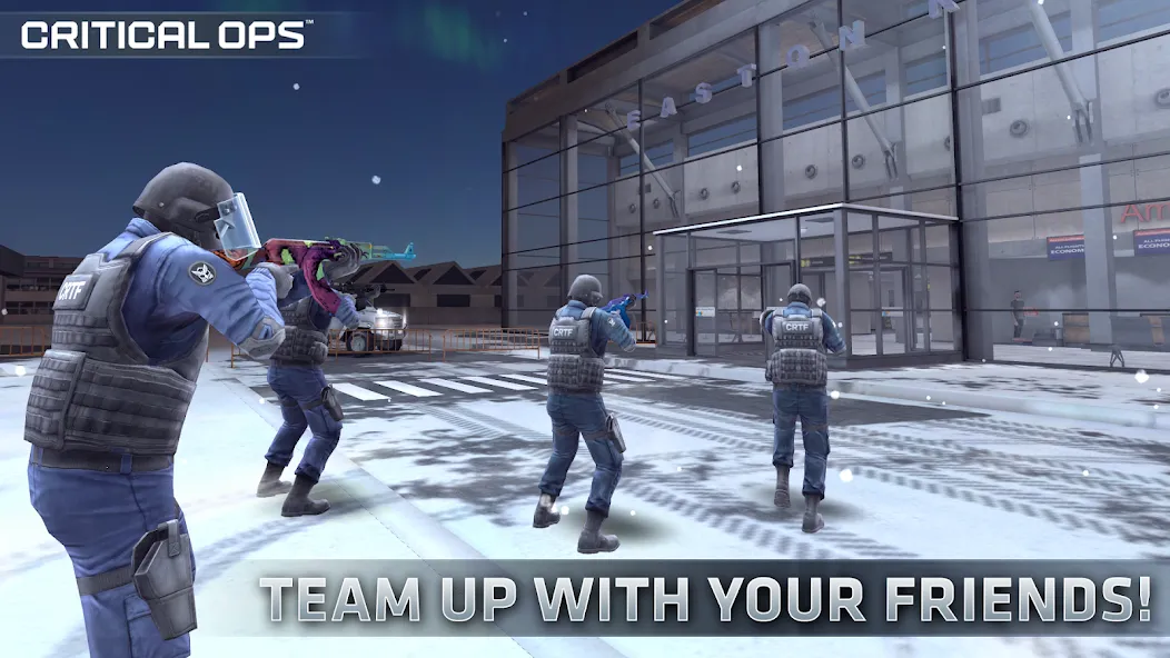 Взломанная Critical Ops: Multiplayer FPS на Андроид — Много денег и патроны — скриншот 2