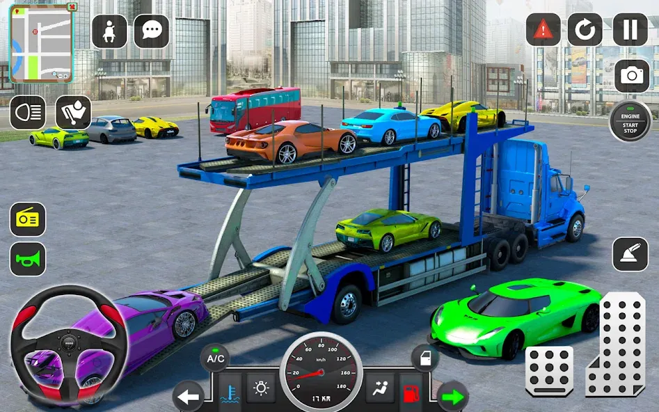 Скачать Trailer Truck Car Transport 3D на Android — Много денег — скриншот 1