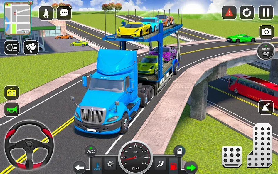 Скачать Trailer Truck Car Transport 3D на Android — Много денег — скриншот 2