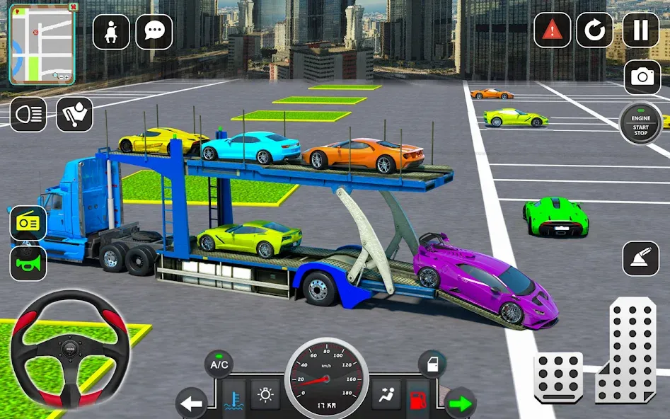 Скачать Trailer Truck Car Transport 3D на Android — Много денег — скриншот 3