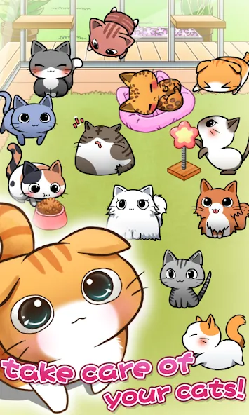 Cat Room - Cute Cat Games MOD — Много денег на Андроид — скриншот 2