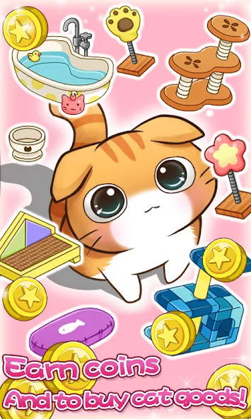 Cat Room - Cute Cat Games MOD — Много денег на Андроид — скриншот 5