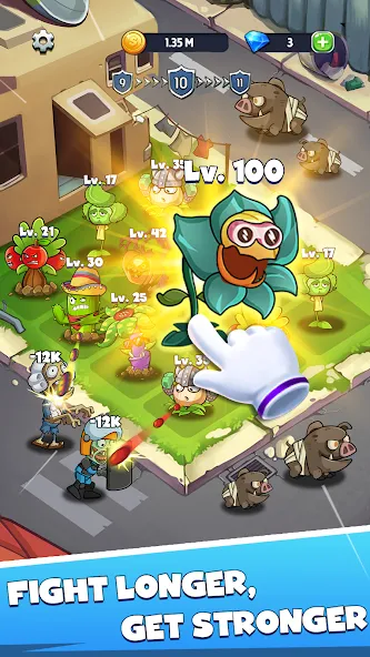 Merge Plants – Monster Defense на Андроид — Много денег — скриншот 4