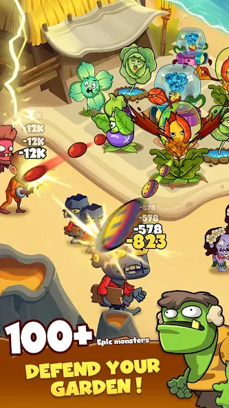 Zombie Defense - Plants War (Мод Много денег) — скриншот 2