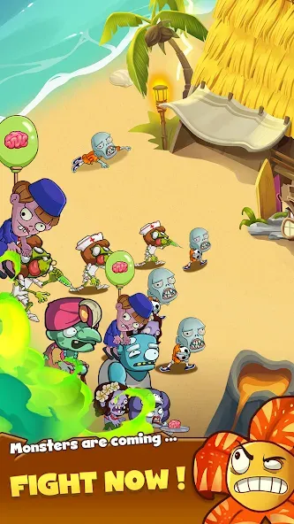 Zombie Defense - Plants War (Мод Много денег) — скриншот 4