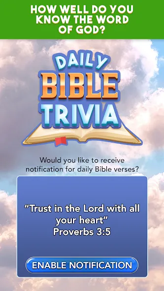 Daily Bible Trivia Bible Games — Взломанная версия (Все подсказки и без рекламы) — скриншот 3